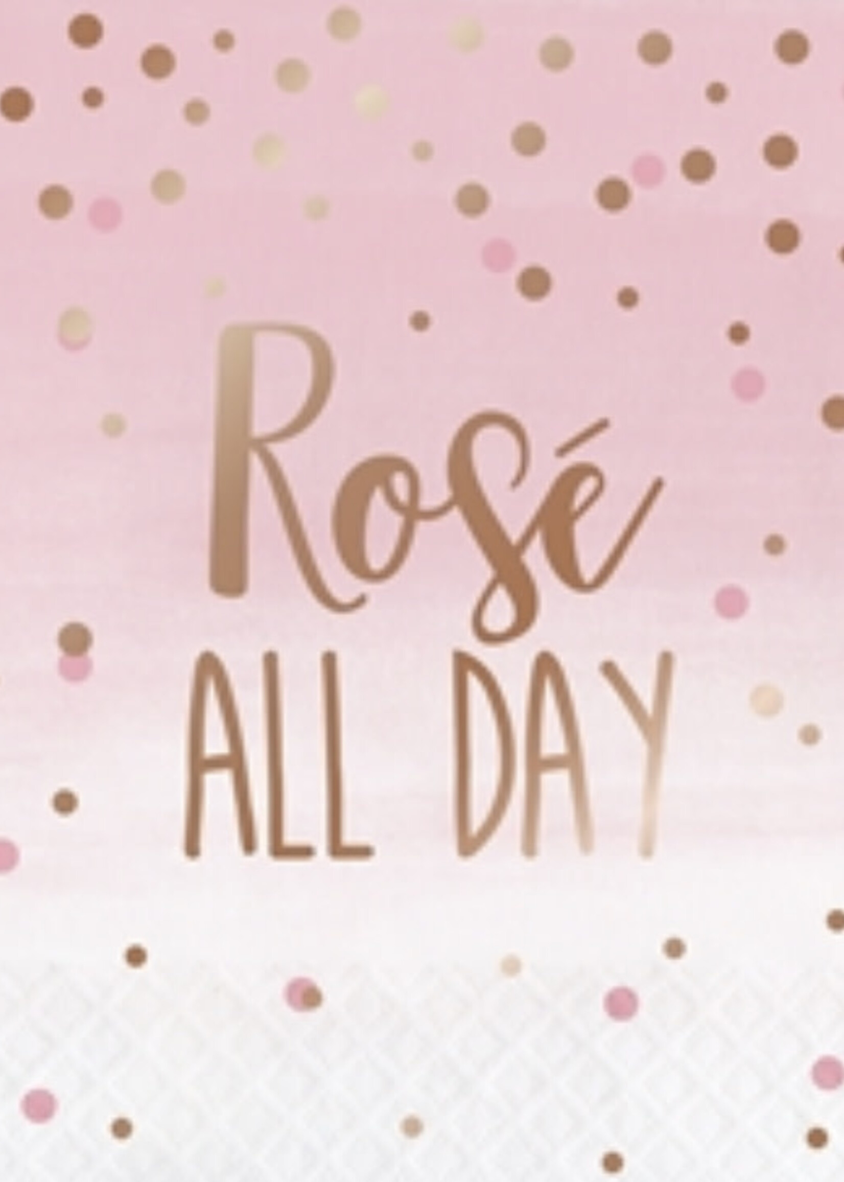 NAPKIN 16CT FOIL ROSE ALL DAY