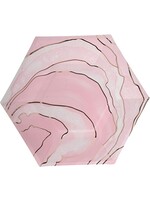 PLATE 8CT SHAPE GEODE ROSE ALL DAY