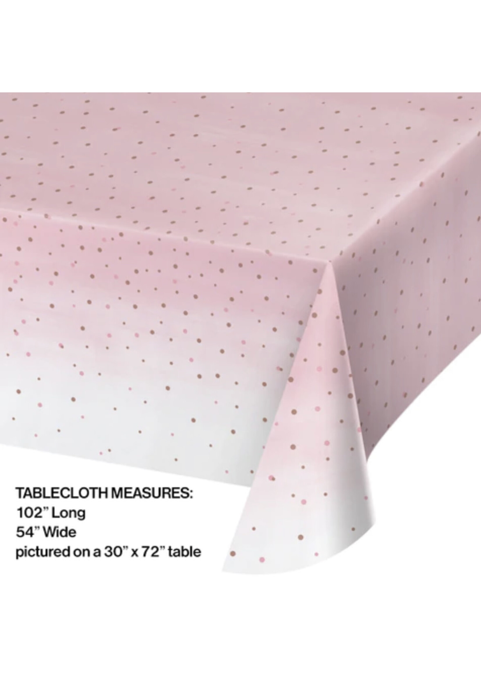 TABLECLOTH 1CT 54X102 ROSE ALL DAY