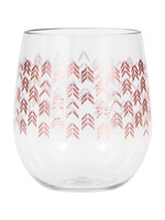 ROSE GOLD WINE PLASTIC CUP 1 CT