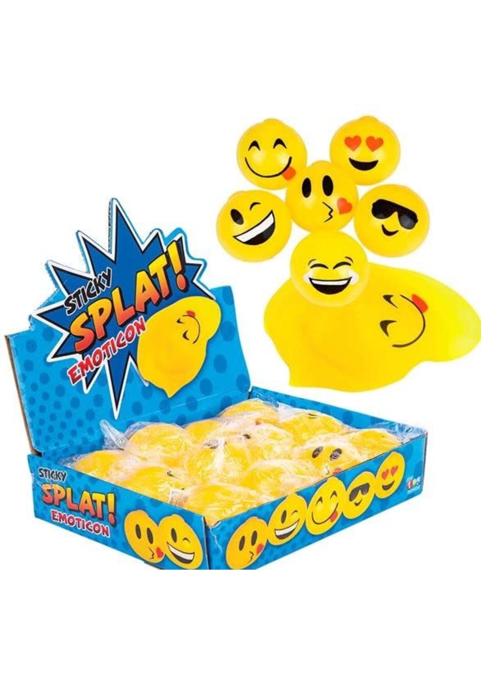 2.5" STICKY SPLAT EMOTICON BALL