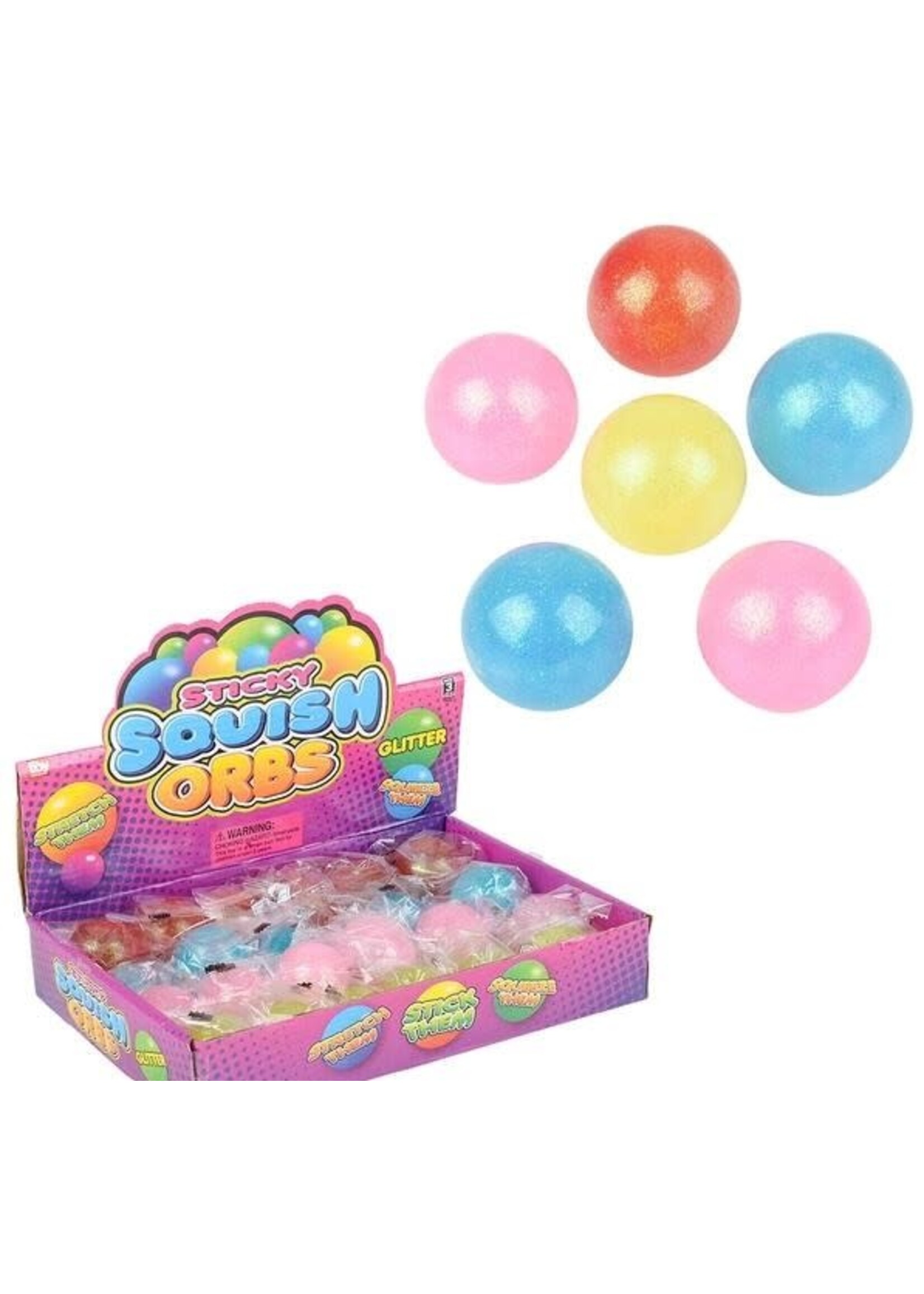 1.6" SQUISH STICKY GLI'I'I'ER ORBS  