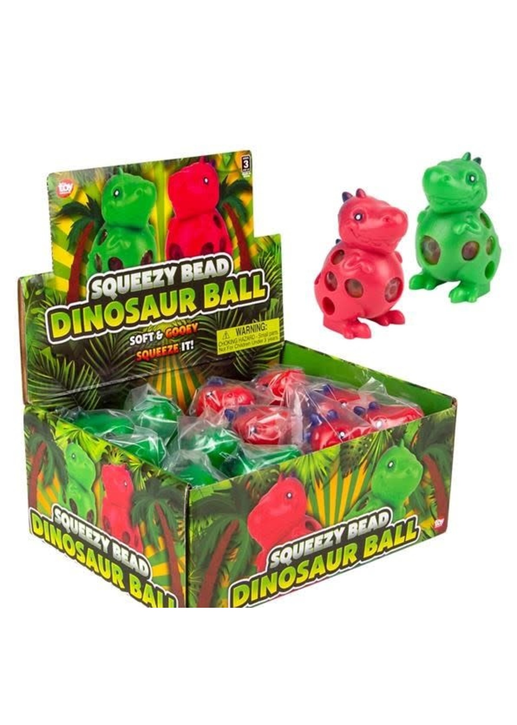 3.5" SQUEEZY BEAD DINOSAUR BALL