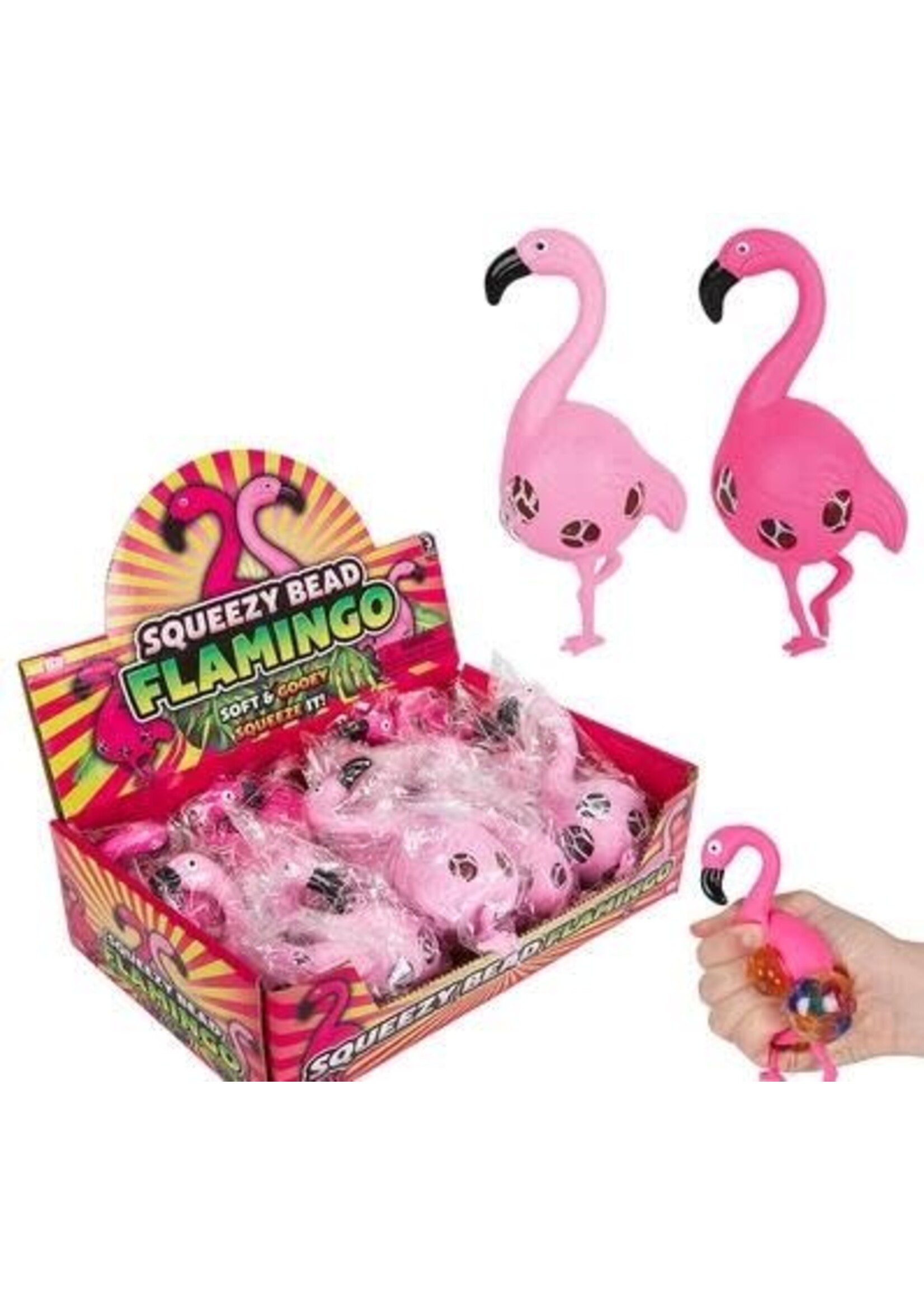 6" SQUEEZY BEAD FLAMINGO BALL
