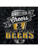BEVERAGE NAPKIN 16CT CHEERS & BEERS