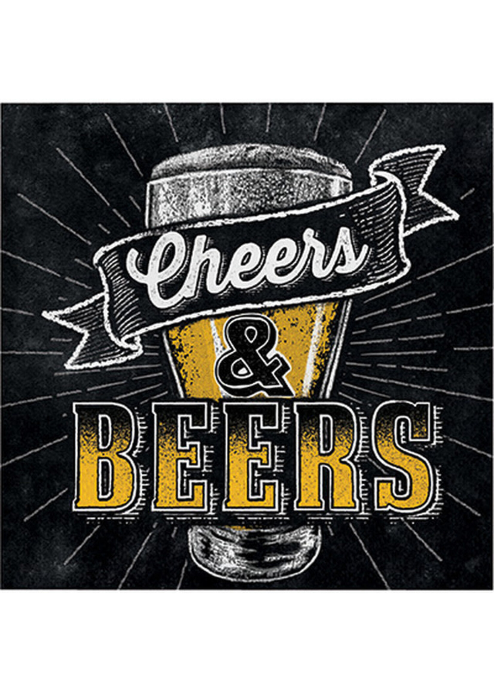 BEVERAGE NAPKIN 16CT CHEERS & BEERS