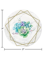 PLATE 8CT GEOMETRIC SUCCULENTS