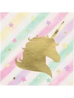 NAPKINS 16CT UNICORN SPARKLE FOIL