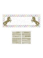 BANNER 1CT W/STCK UNICORN SPARKLE