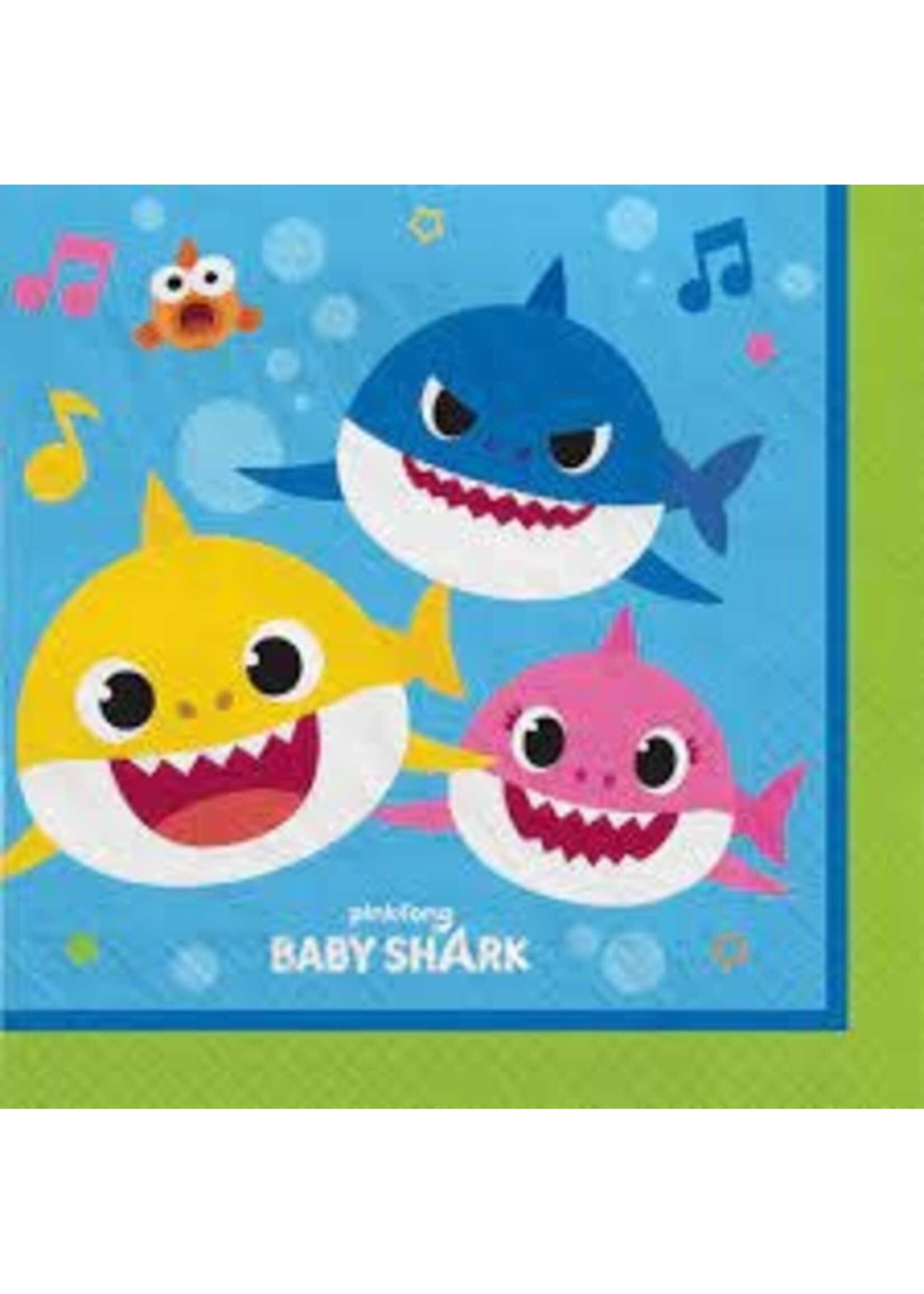 BABY SHARK 16  Beverage Napkins