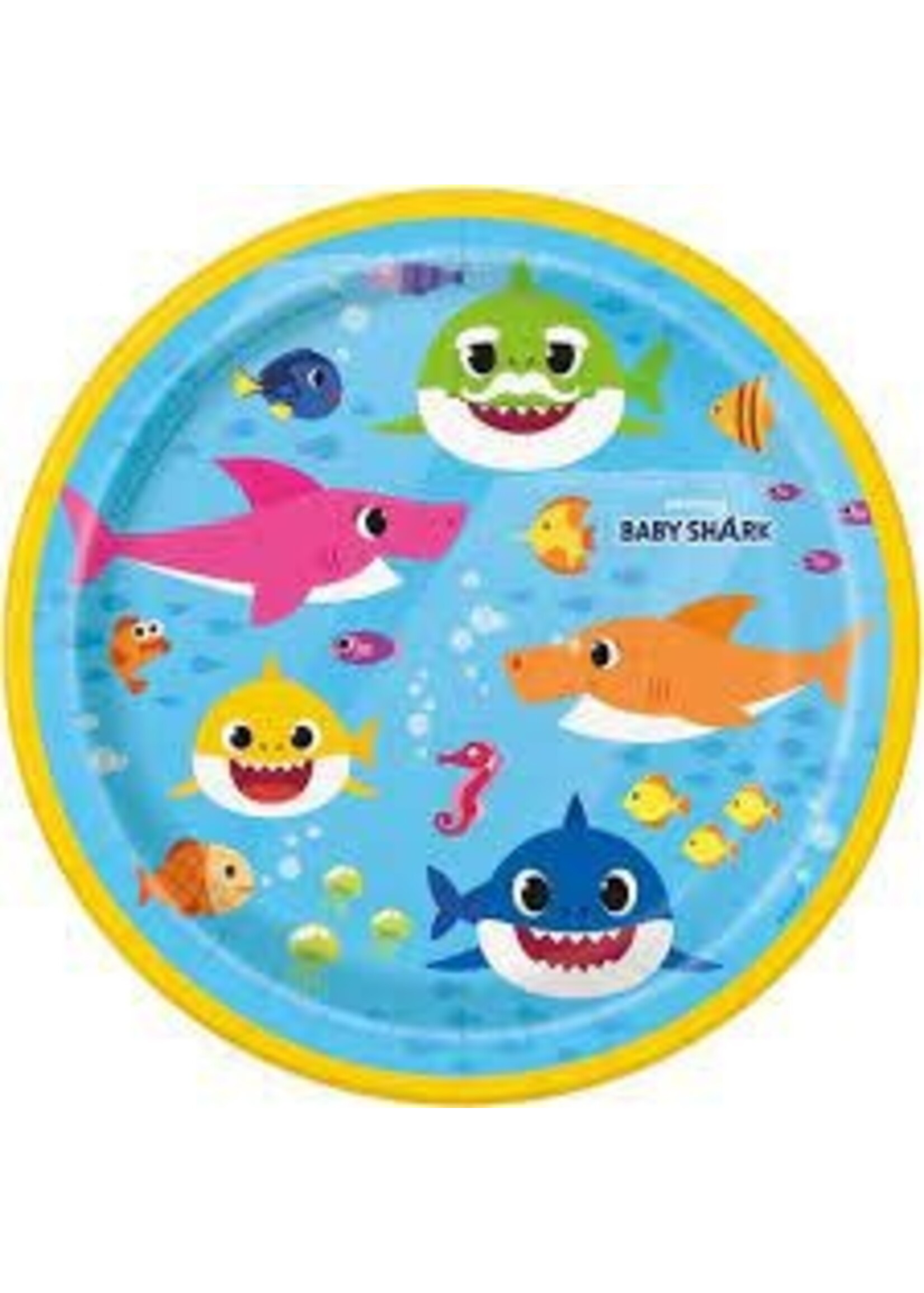 BABY SHARK 8  7" Plates