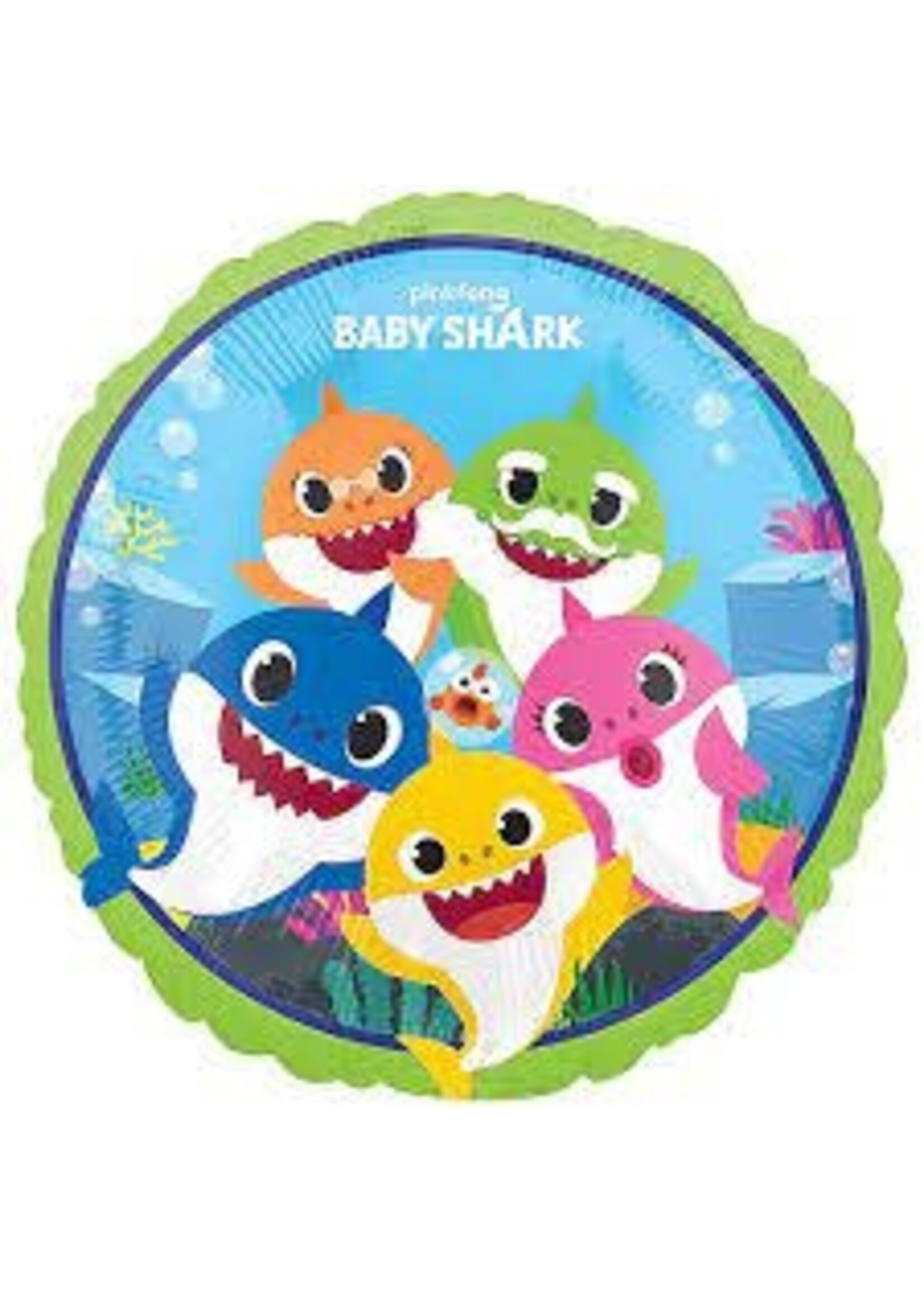 BABY SHARK 1  18" Foil Balloon Bulk