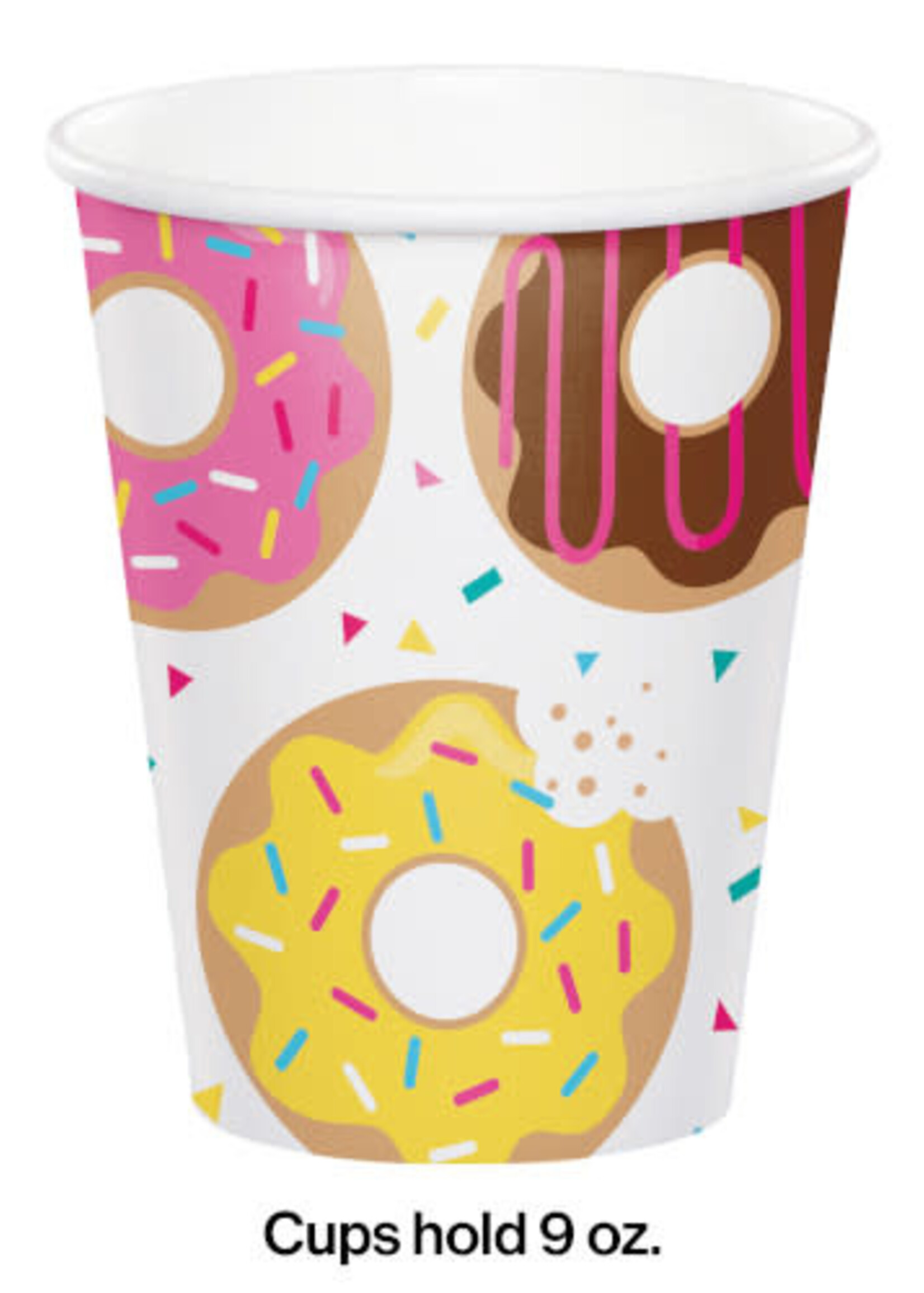 PAPER CUP 9OZ   8CT DONUT TIME