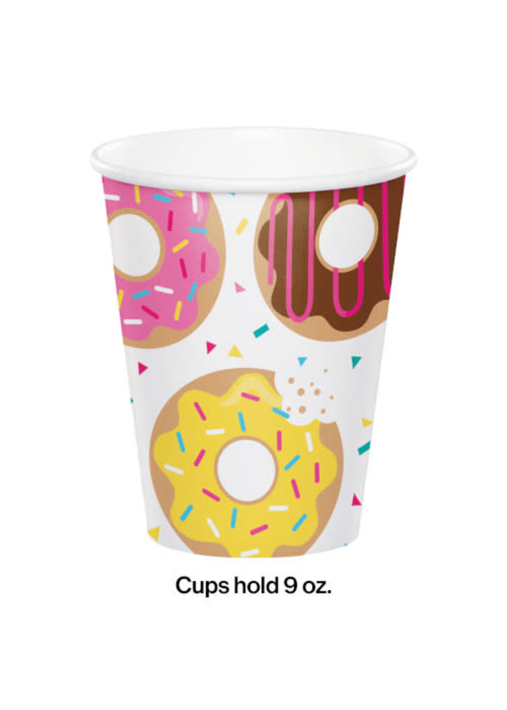 PAPER CUP 9OZ   8CT DONUT TIME
