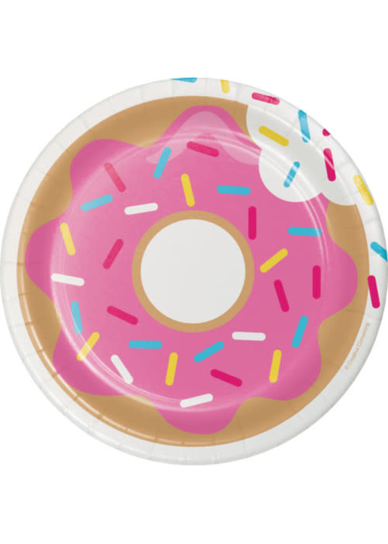 PAPER PLATE 7" 8CT DONUT TIME