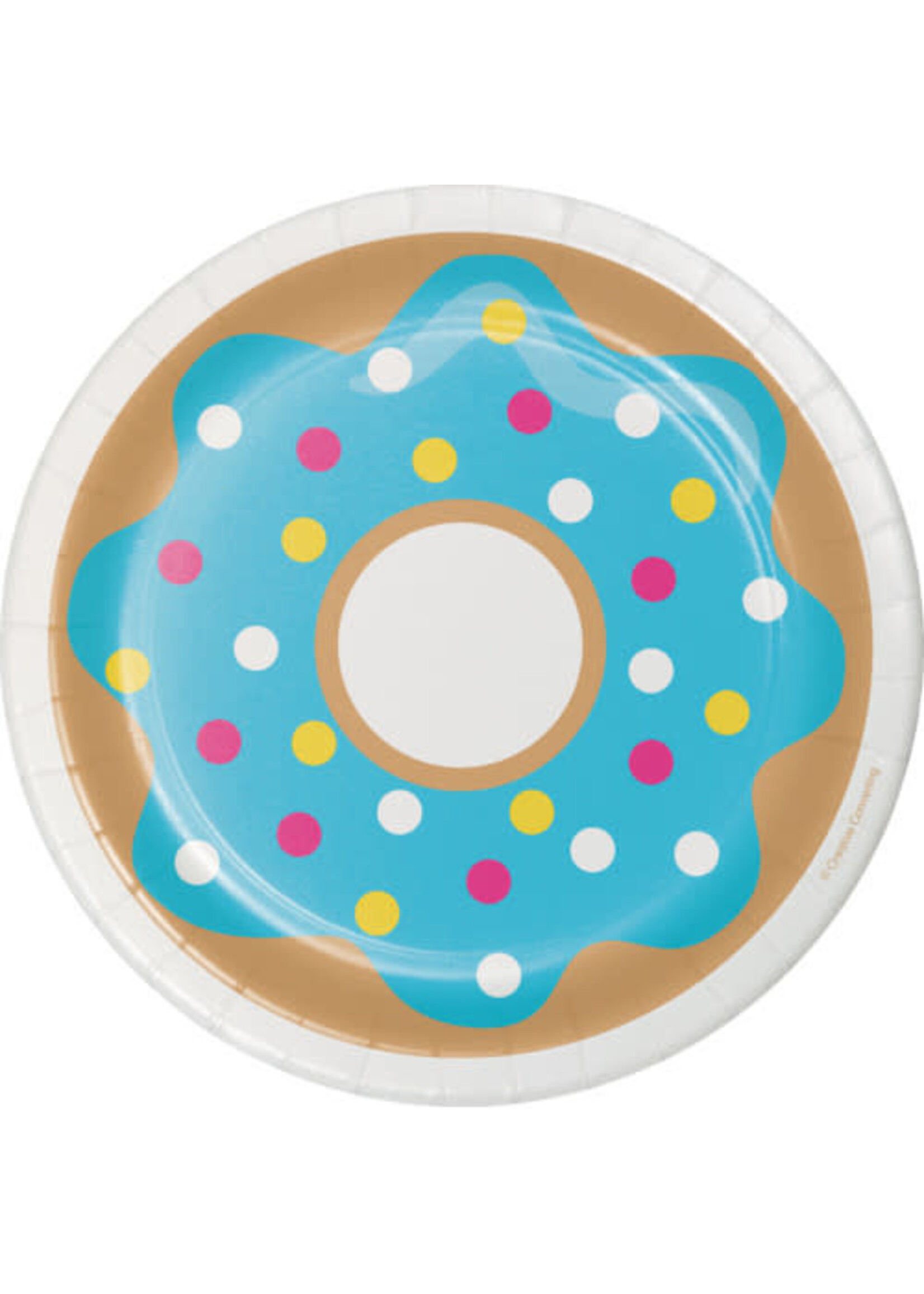 PAPER PLATE 7" 8CT DONUT TIME