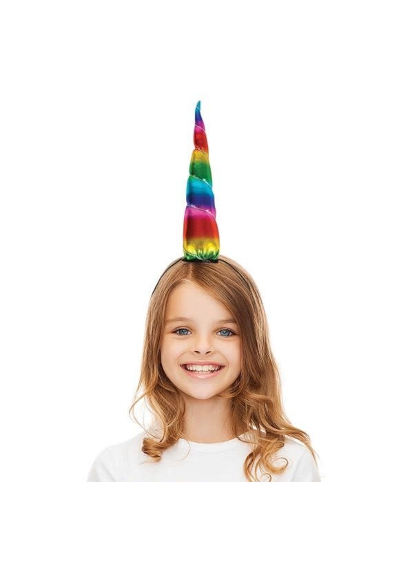 RAINBOW UNICORN HORN HEADBAND 7"