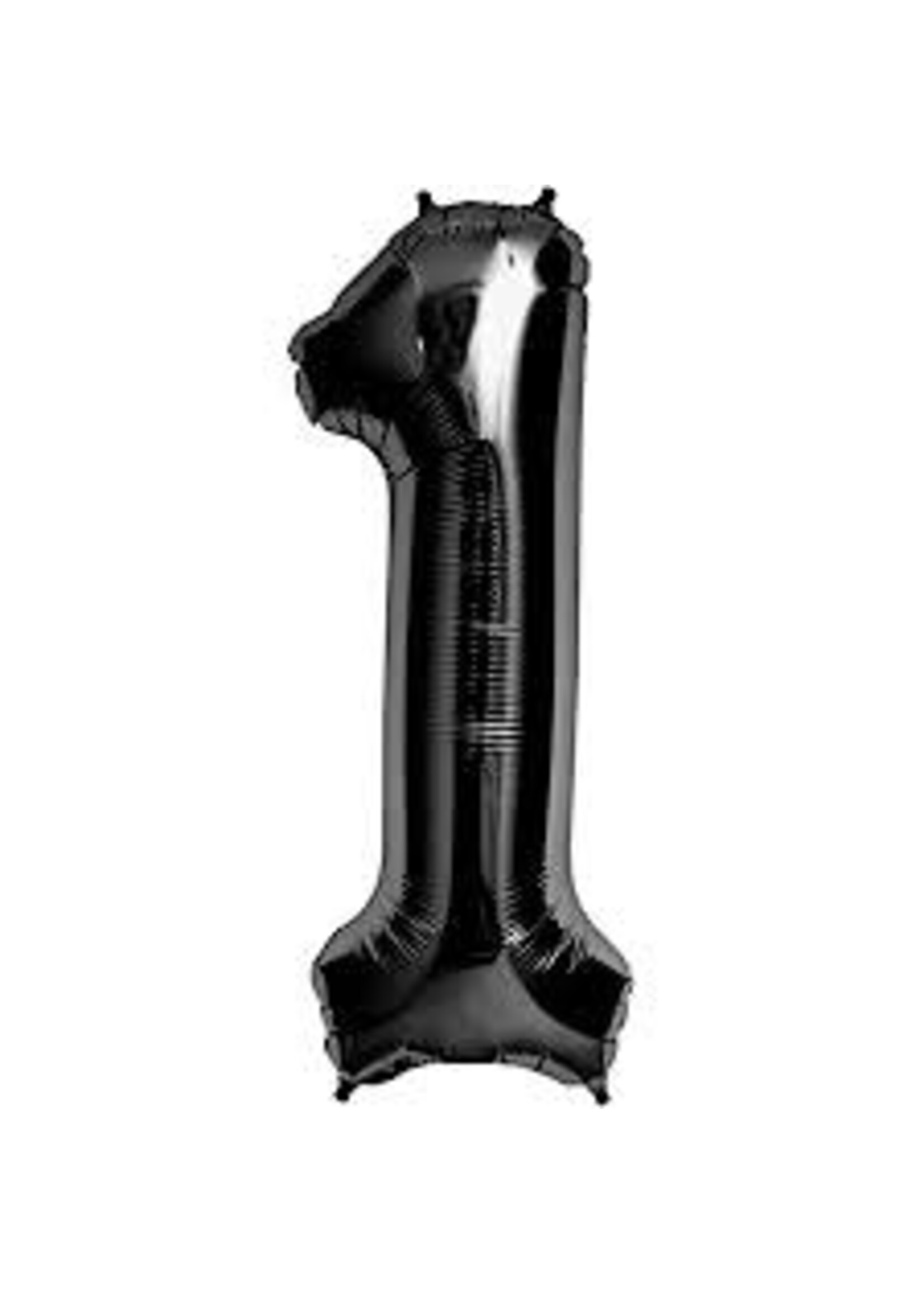 1 BLACK NUMBER BALLOON
