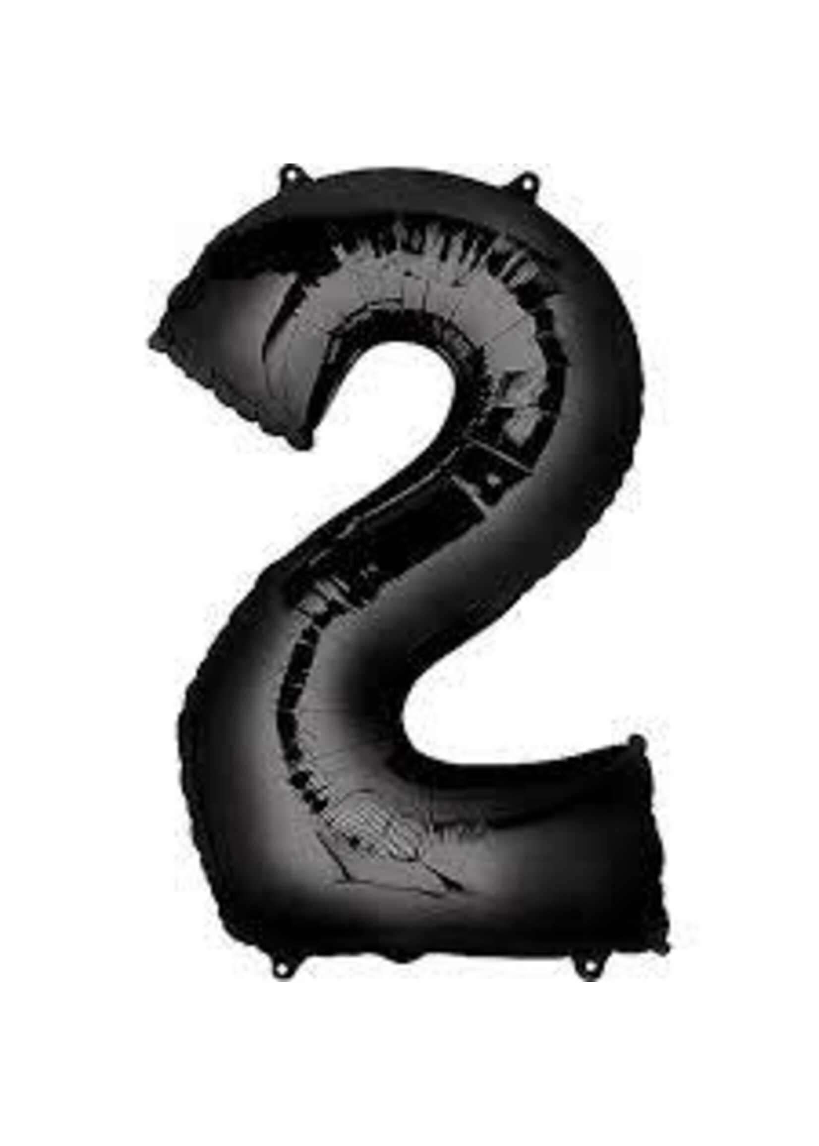 2 BLACK NUMBER BALLOON