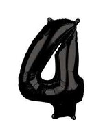 4 BLACK NUMBER BALLOON
