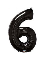 6 BLACK NUMBER BALLOON