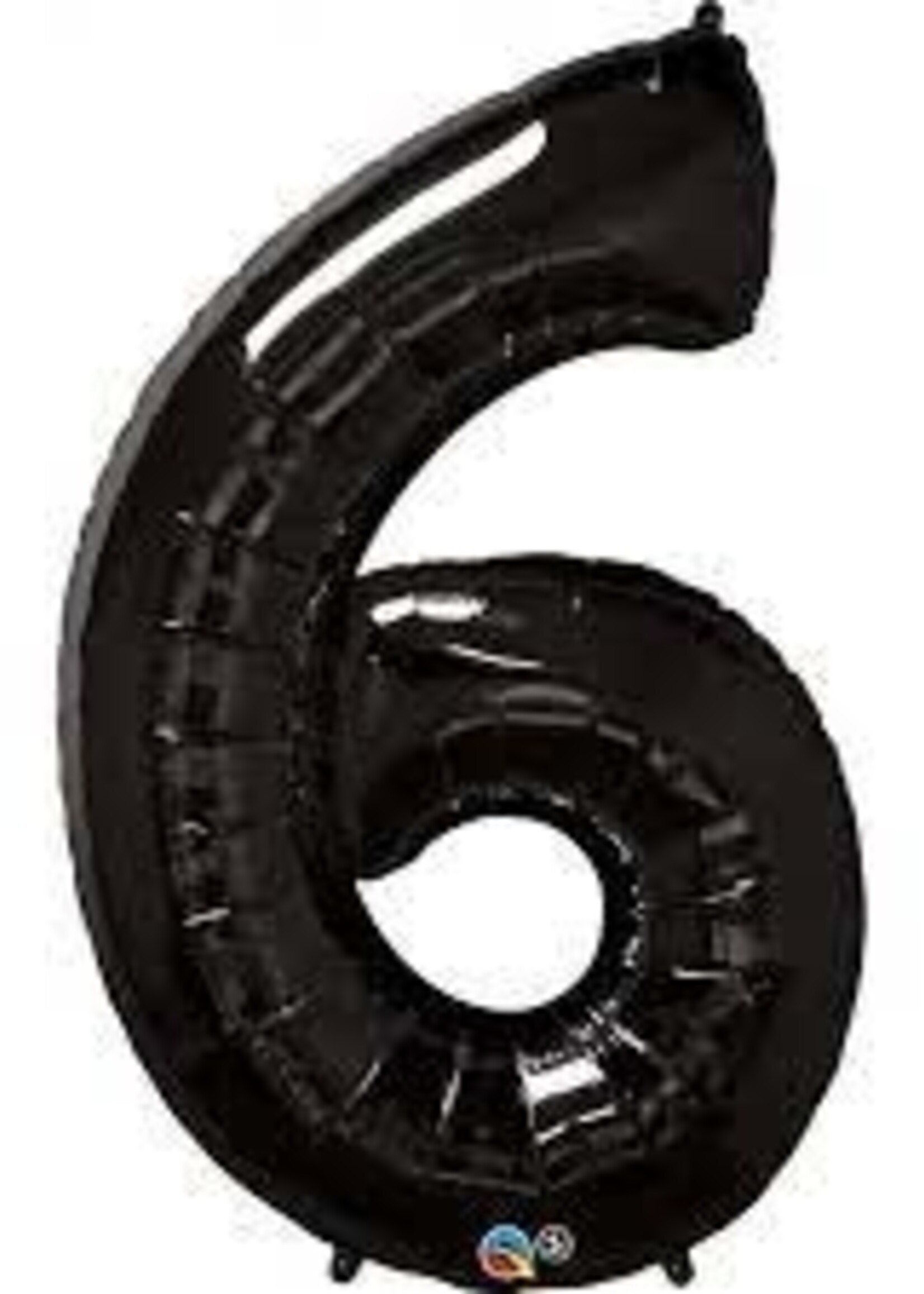 6 BLACK NUMBER BALLOON