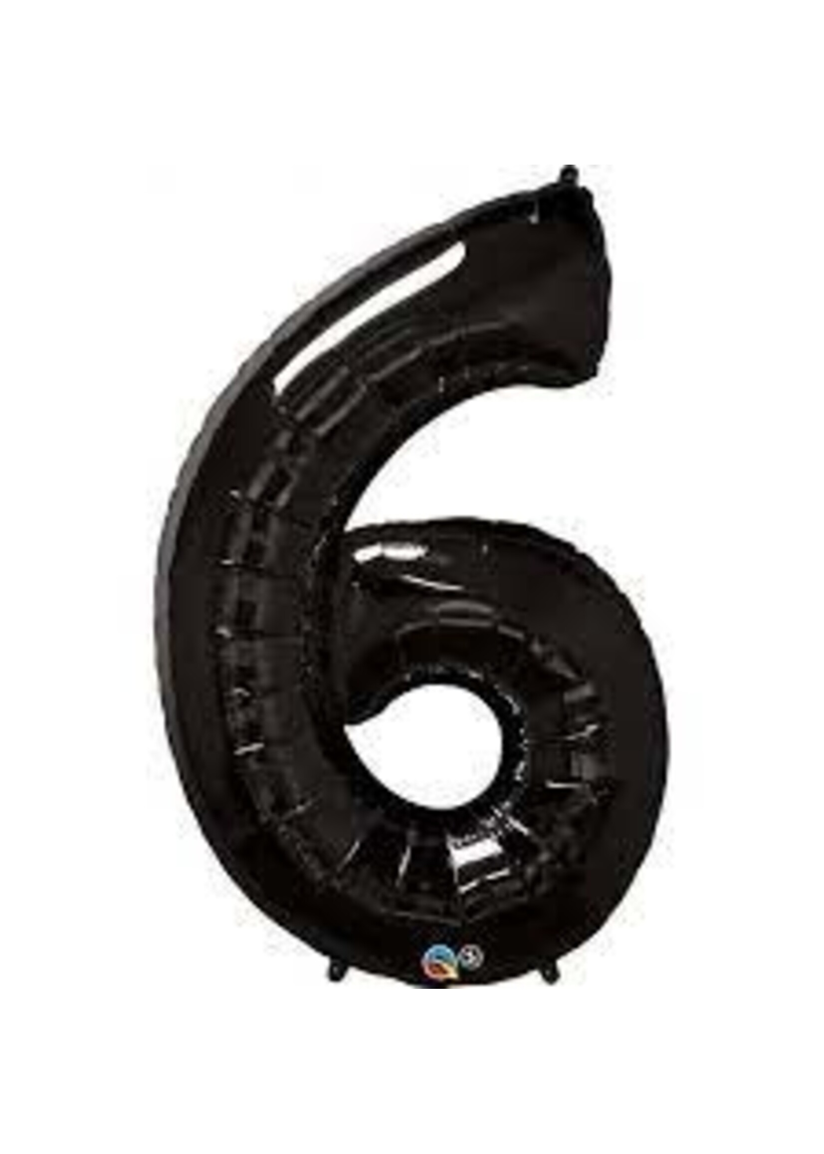 6 BLACK NUMBER BALLOON