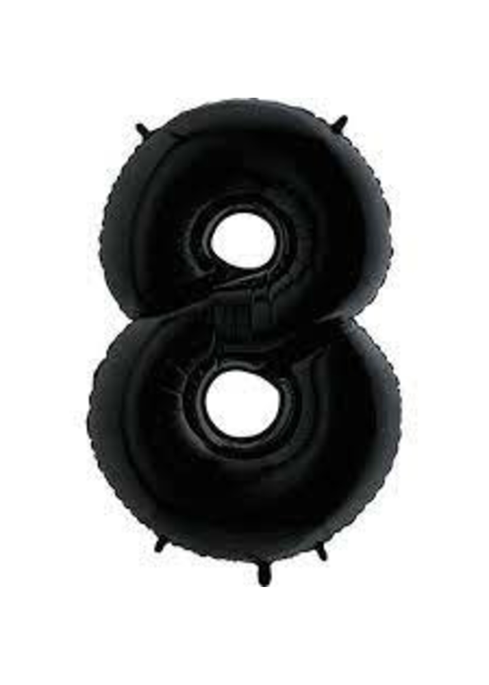 8 BLACK NUMBER BALLOON