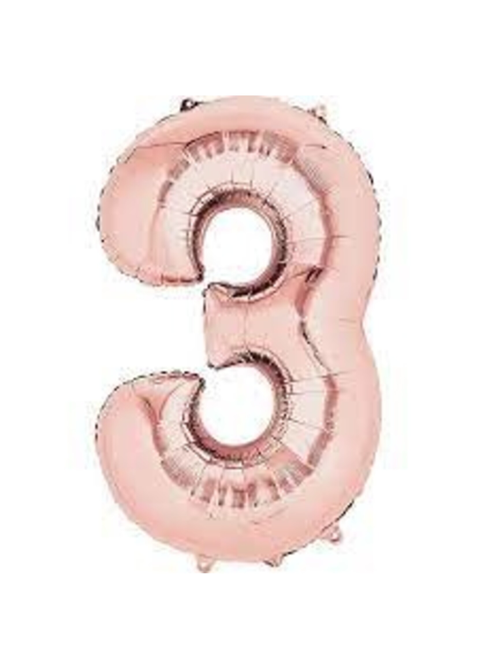 3 ROSE NUMBER BALLOON