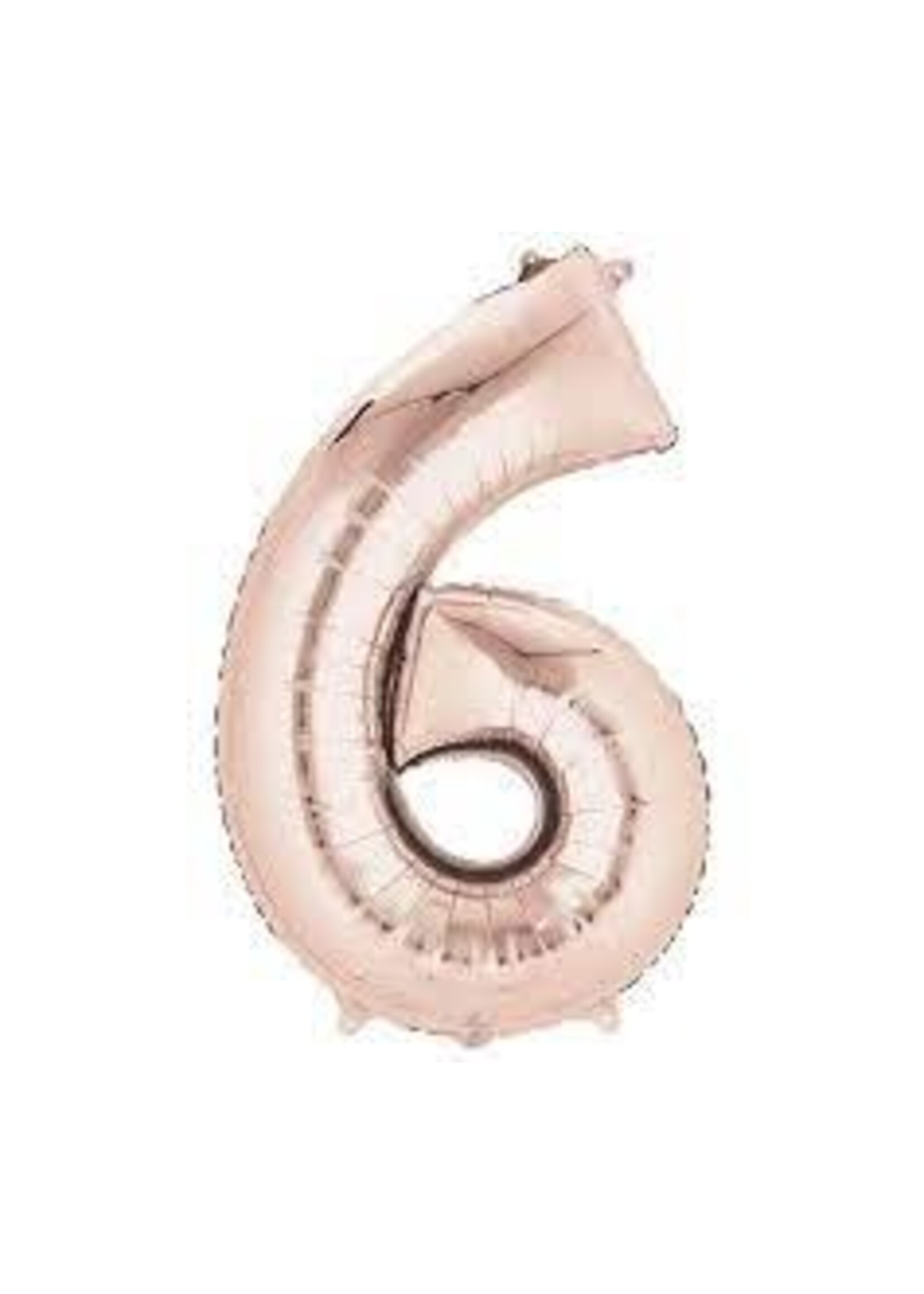 6 ROSE NUMBER BALLOON