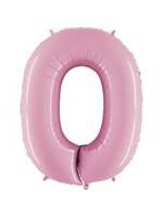 0 BABY PINK NUMBER BALLOON
