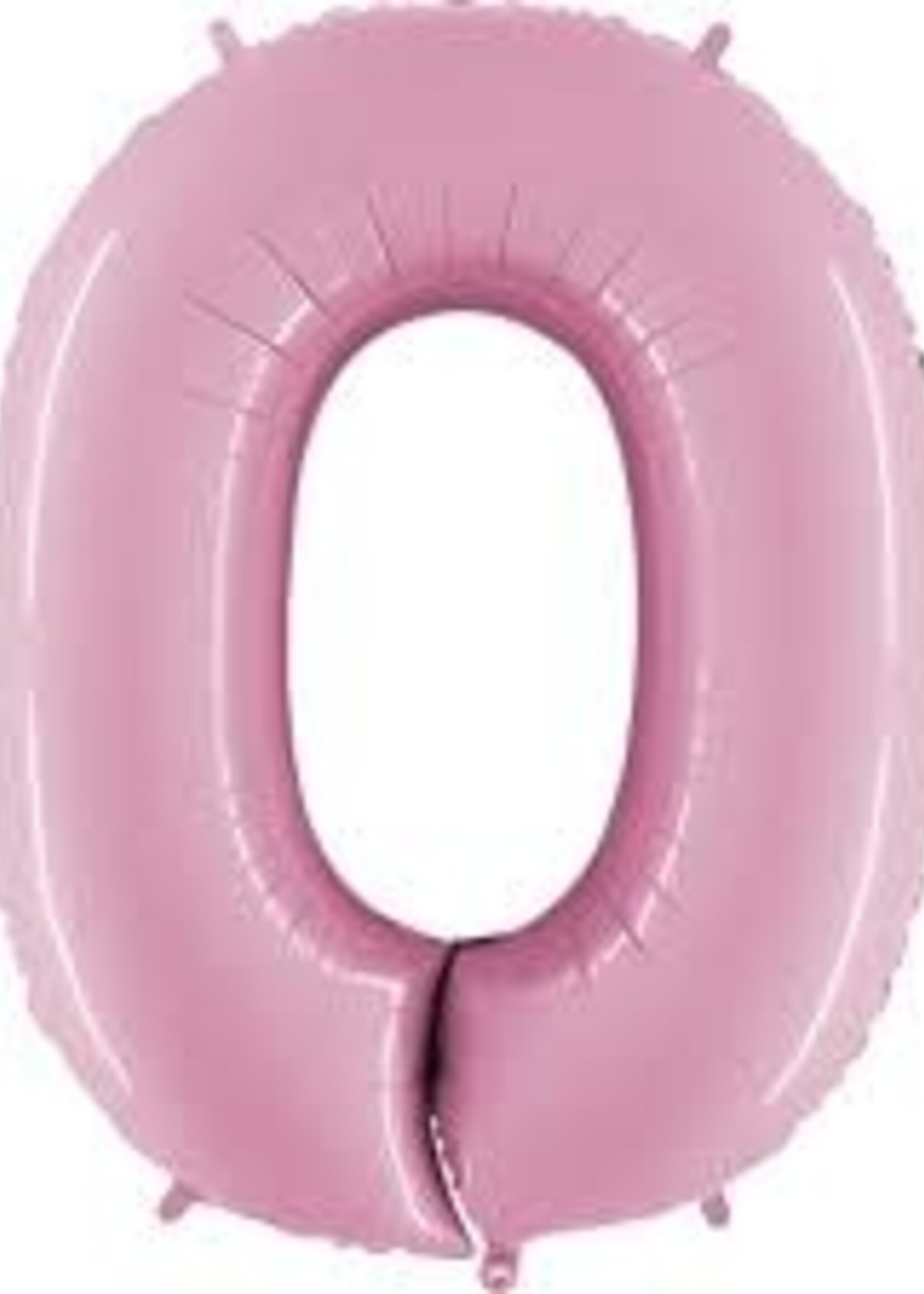 0 BABY PINK NUMBER BALLOON