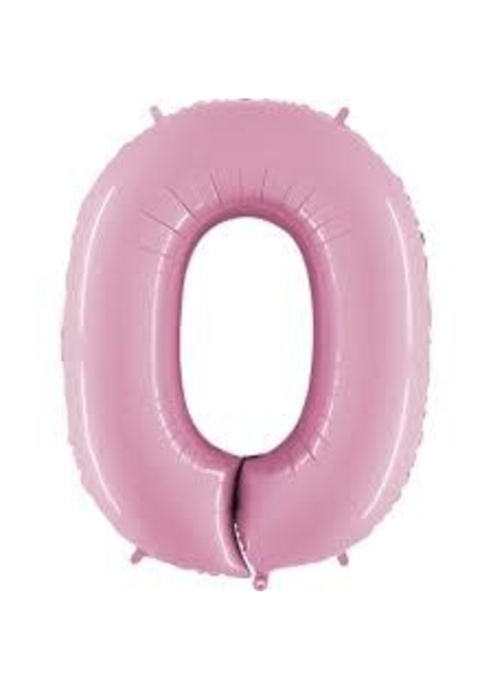 0 BABY PINK NUMBER BALLOON