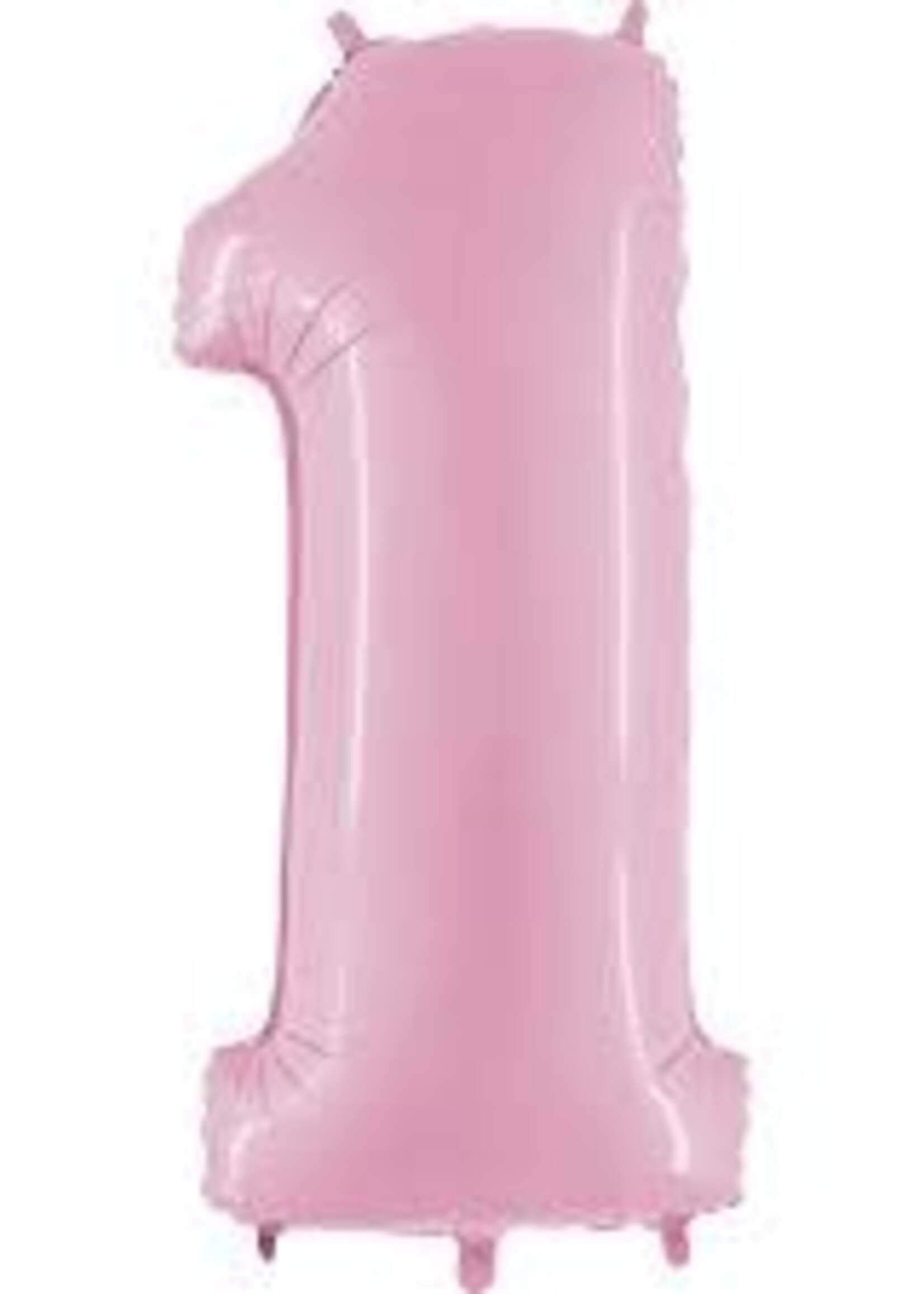 1 BABY PINK NUMBER BALLOON