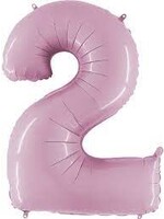 2 BABY PINK NUMBER BALLOON