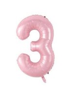 3 BABY PINK NUMBER BALLOON