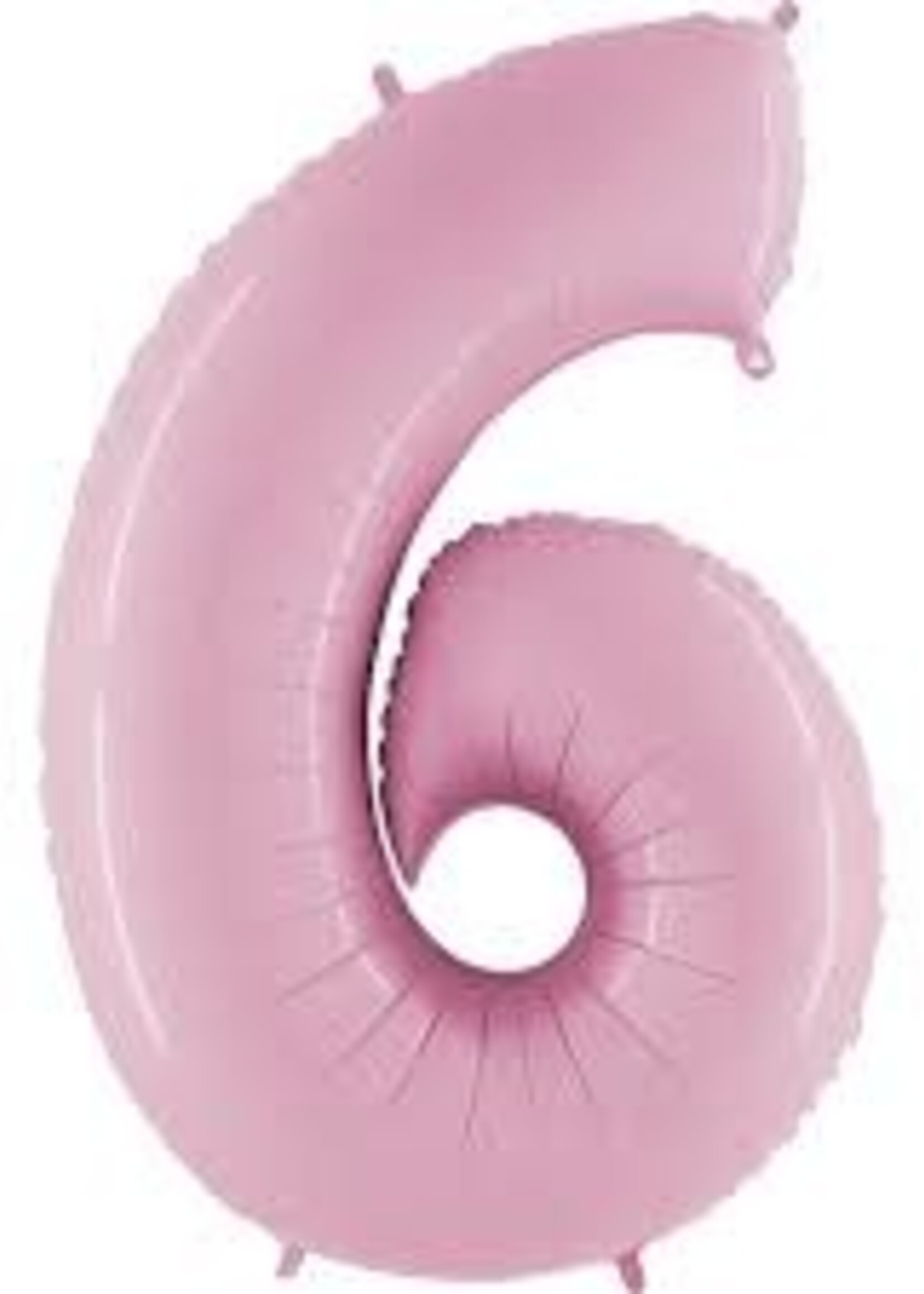 6 BABY PINK NUMBER BALLOON