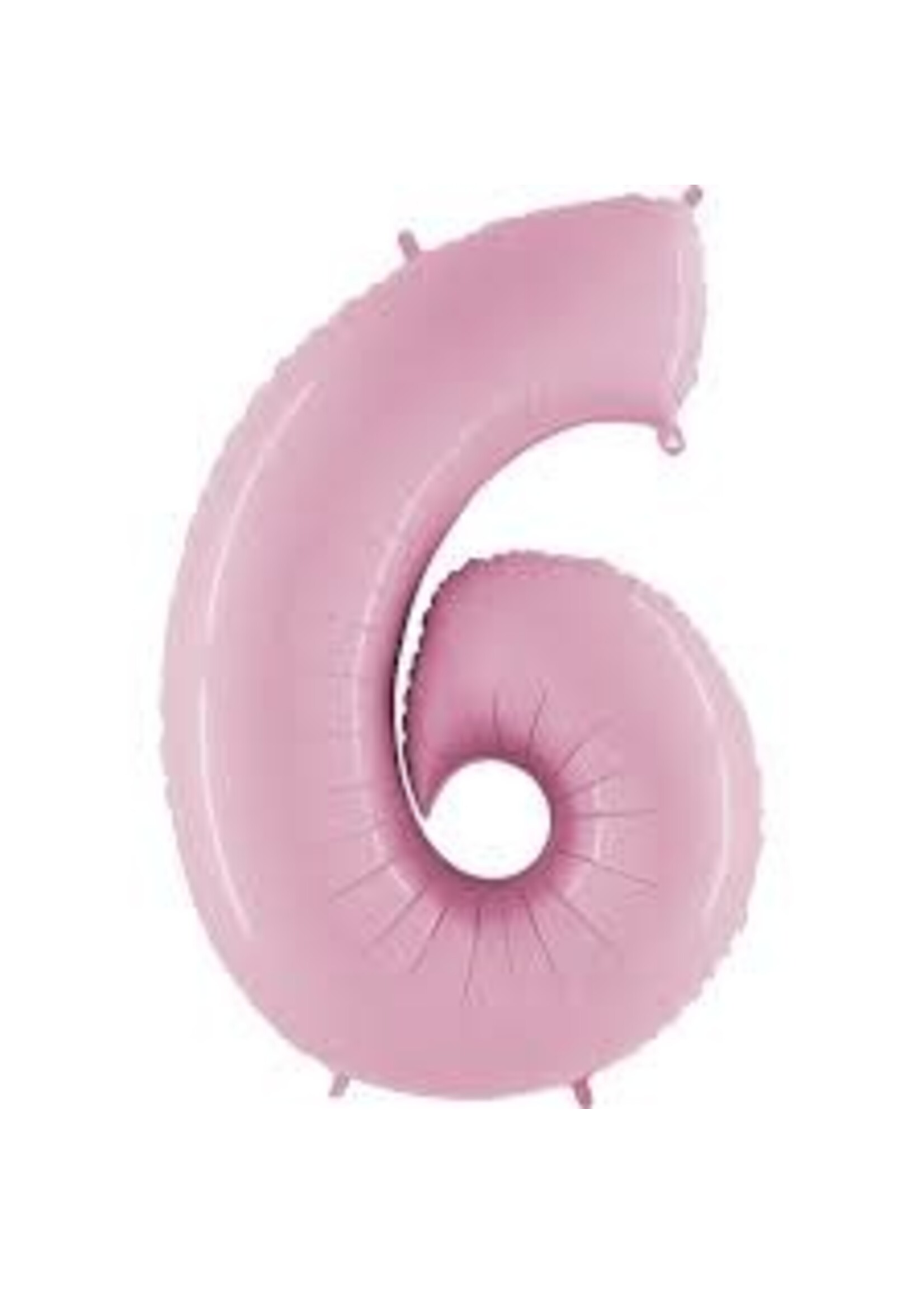 6 BABY PINK NUMBER BALLOON