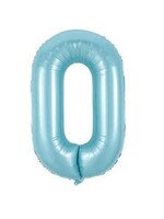 0 BABY BLUE NUMBER BALLOON