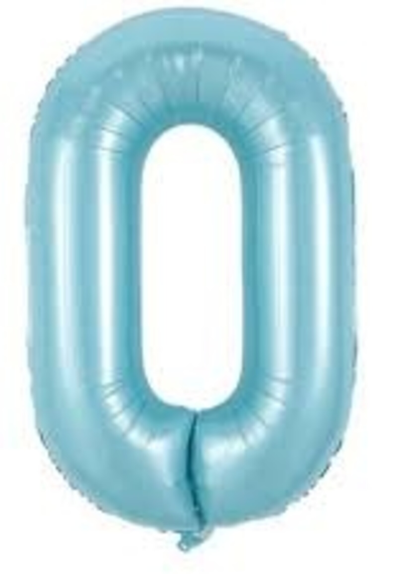 0 BABY BLUE NUMBER BALLOON