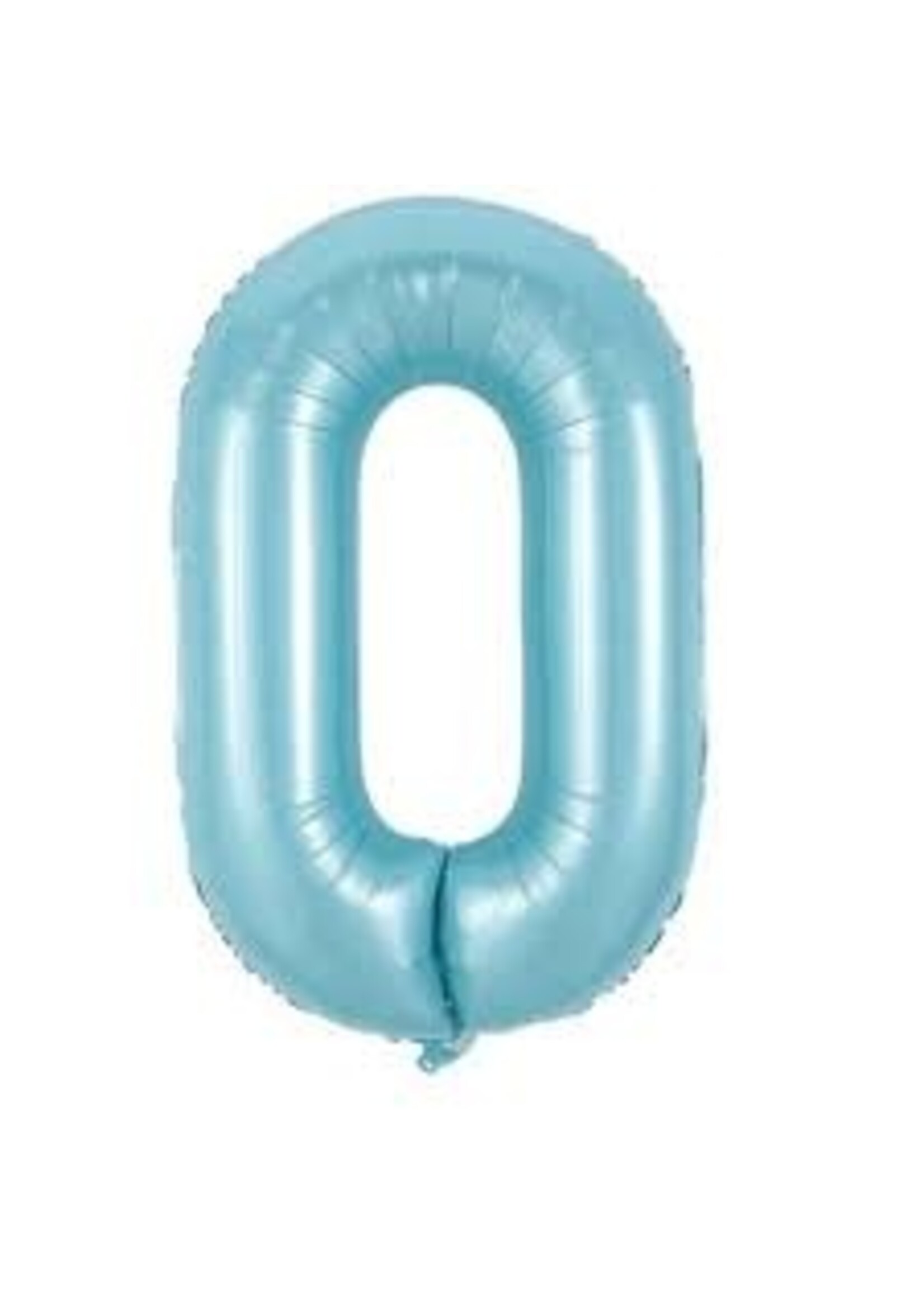 0 BABY BLUE NUMBER BALLOON