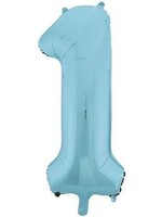 1 BABY BLUE NUMBER BALLOON
