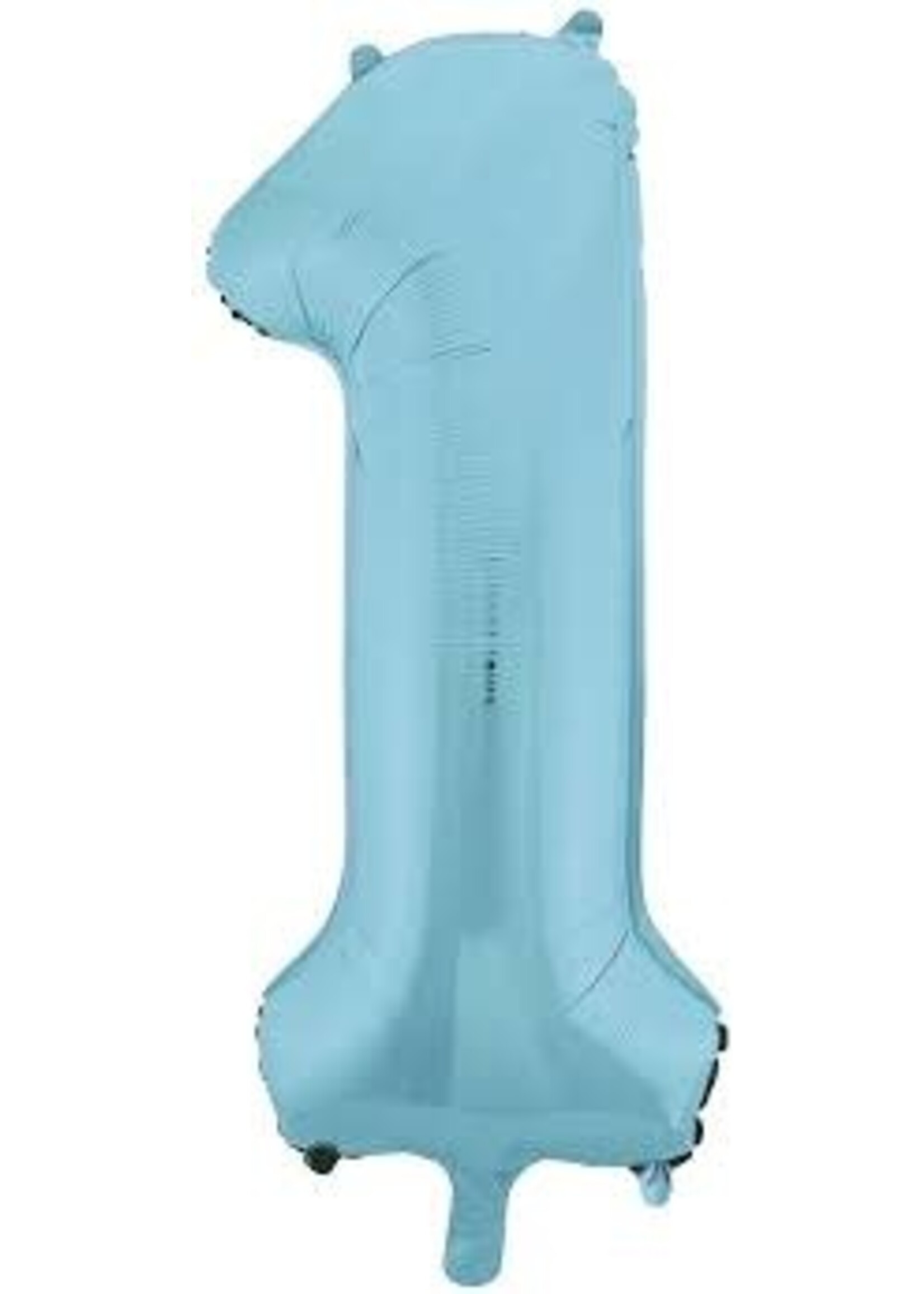 1 BABY BLUE NUMBER BALLOON
