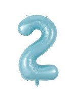 2 BABY BLUE NUMBER BALLOON