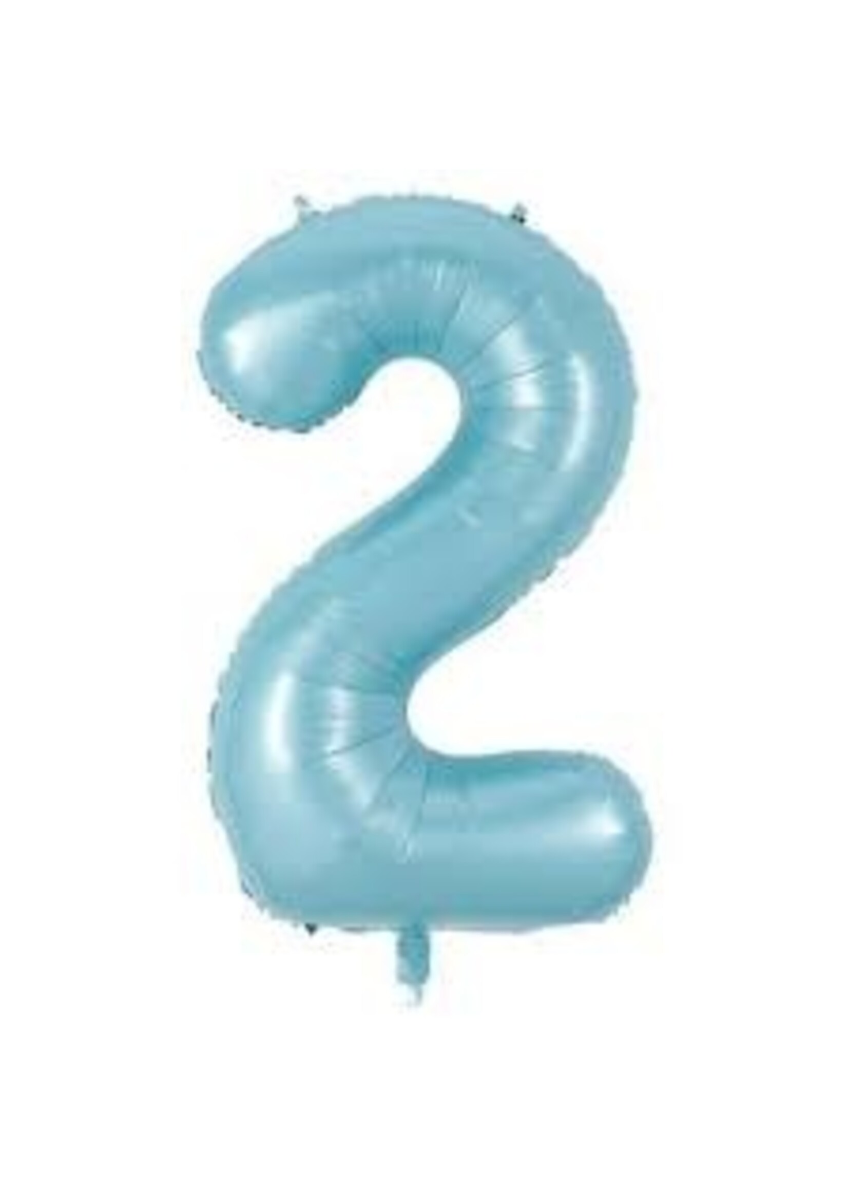 2 BABY BLUE NUMBER BALLOON