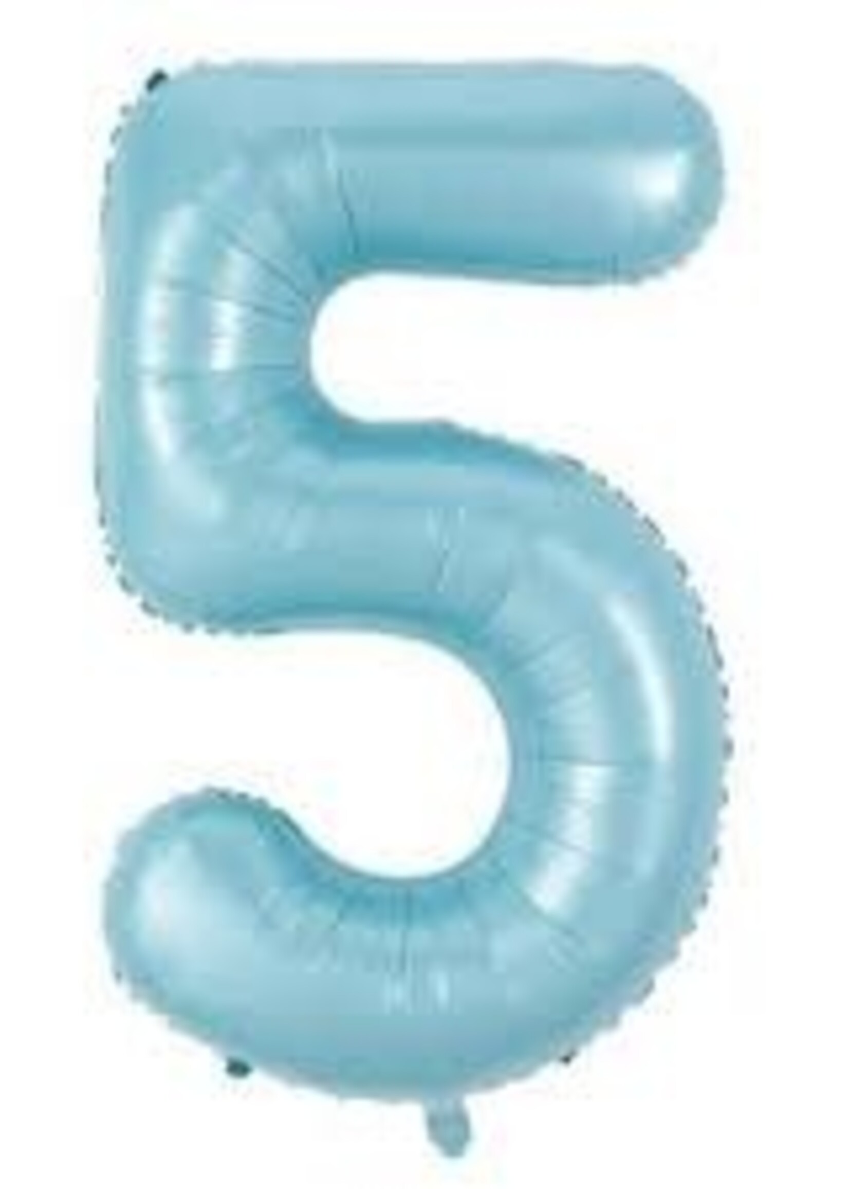 5 BABY BLUE NUMBER BALLOON