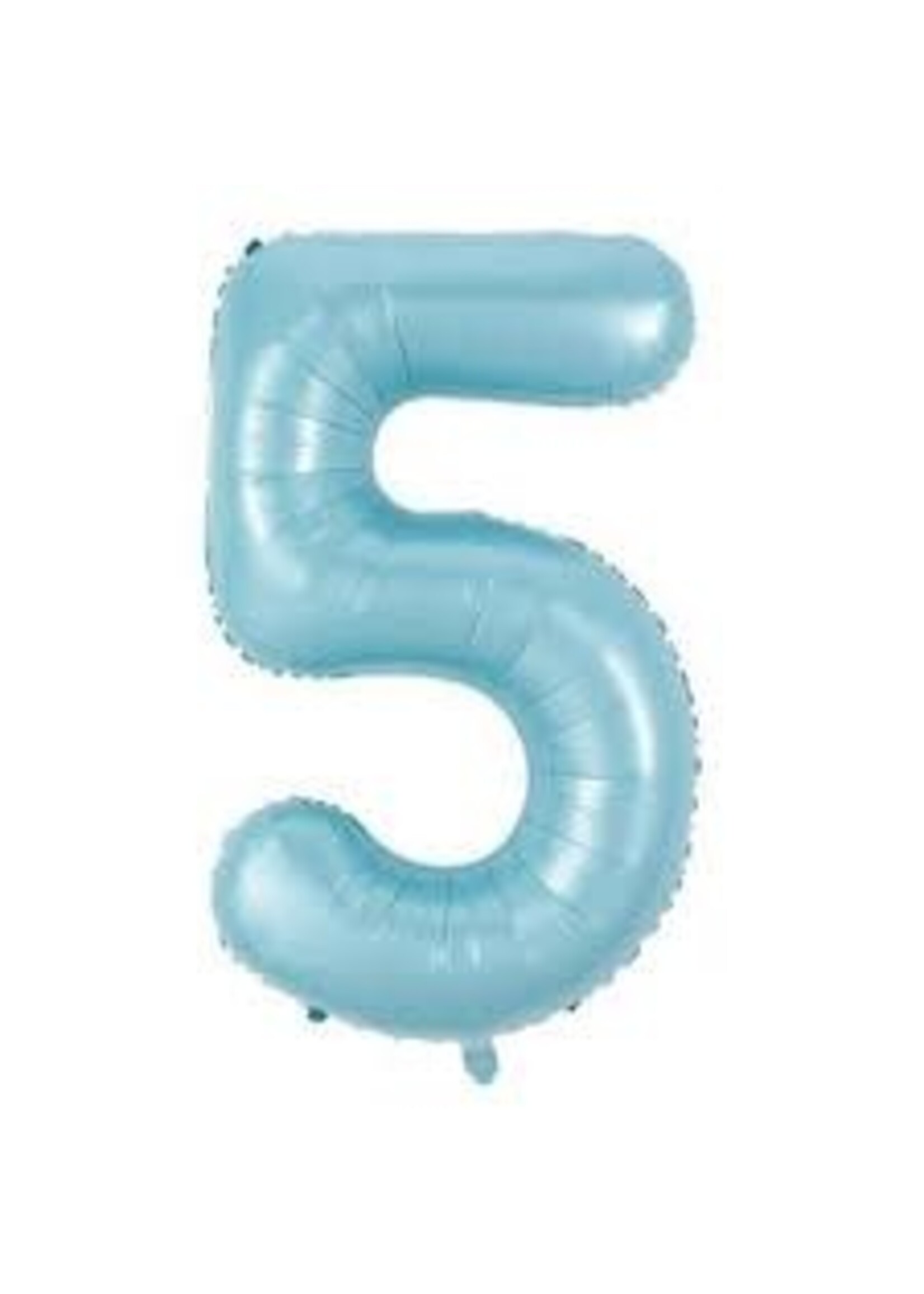 5 BABY BLUE NUMBER BALLOON