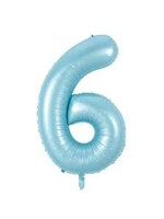 6 BABY BLUE NUMBER BALLOON