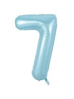 7 BABY BLUE NUMBER BALLOON