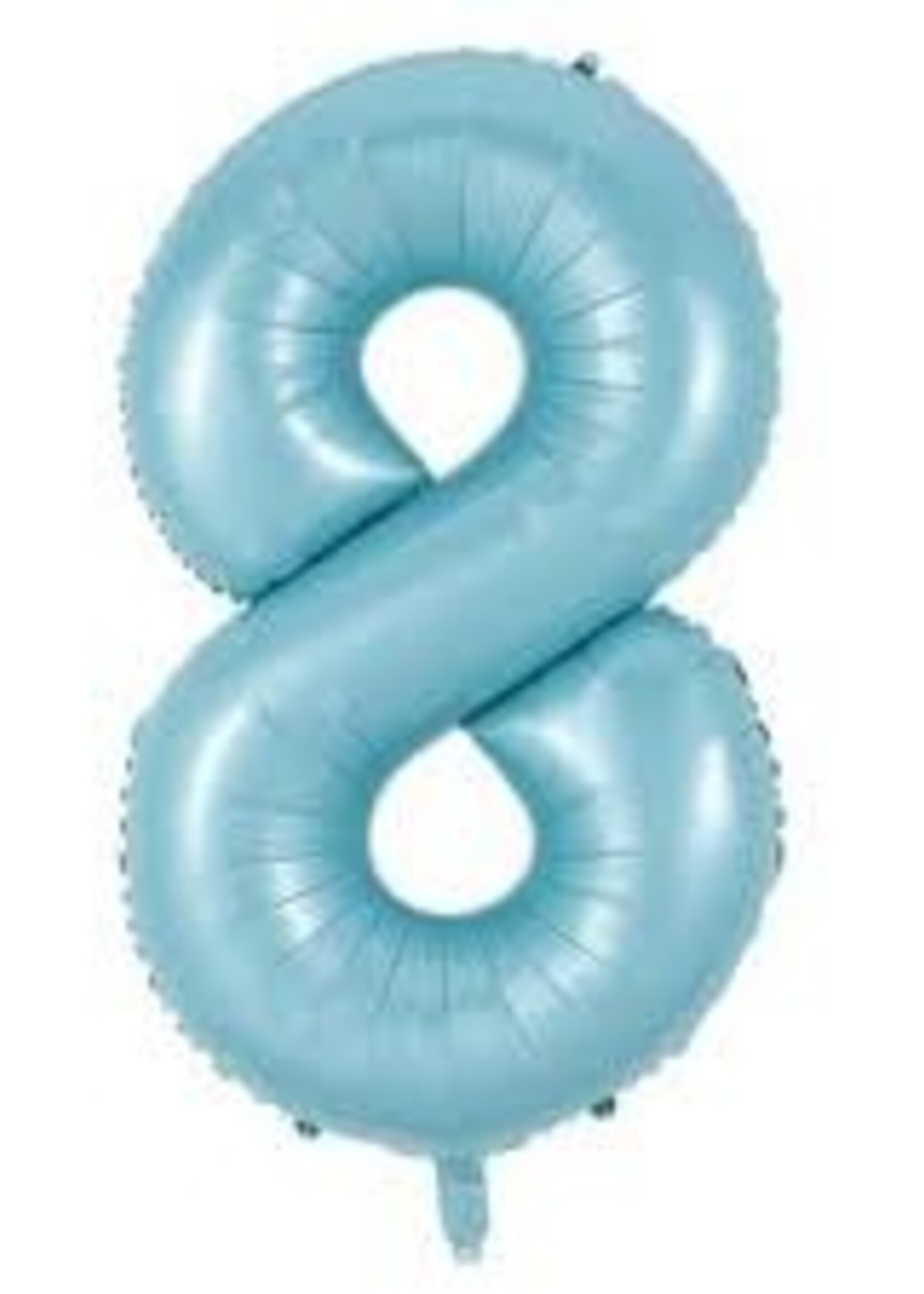 8 BABY BLUE NUMBER BALLOON